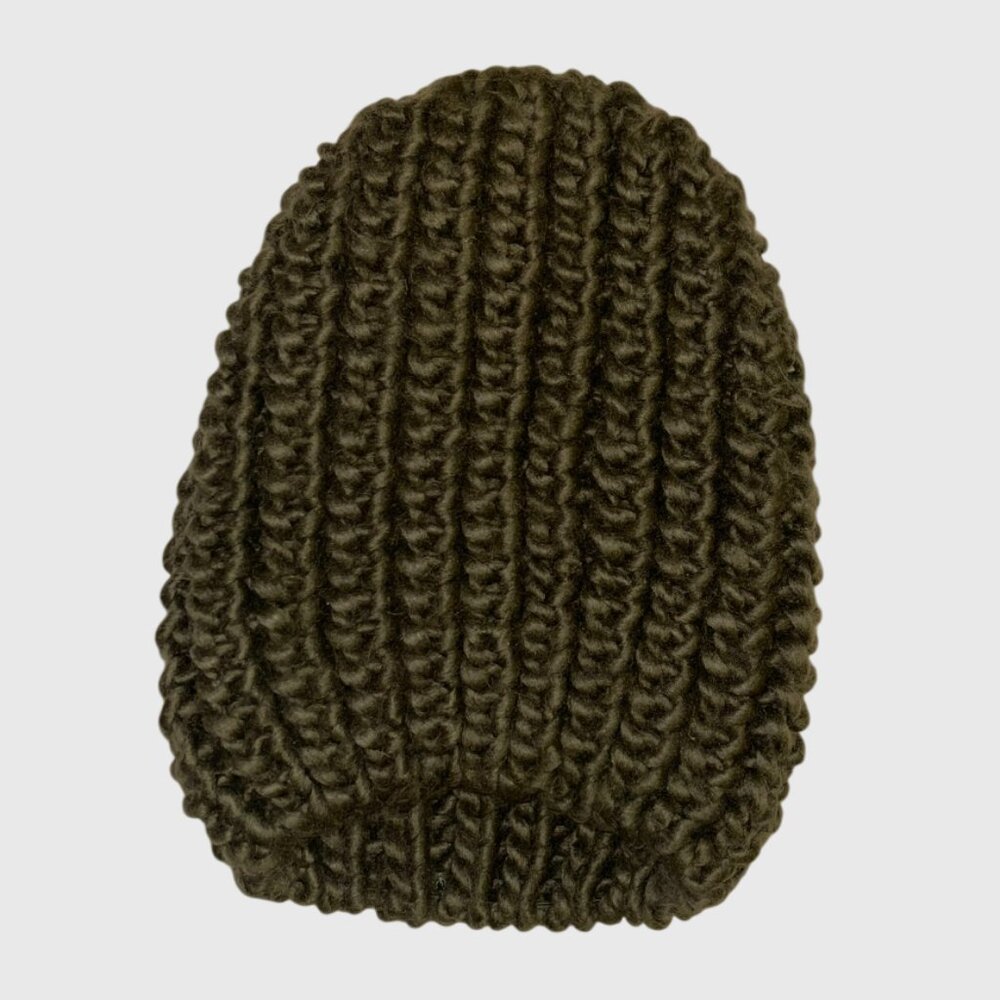FOREVER 21 Women's Knit Beanie Forest Green, Chunky Knit Beanie. New Without Tag